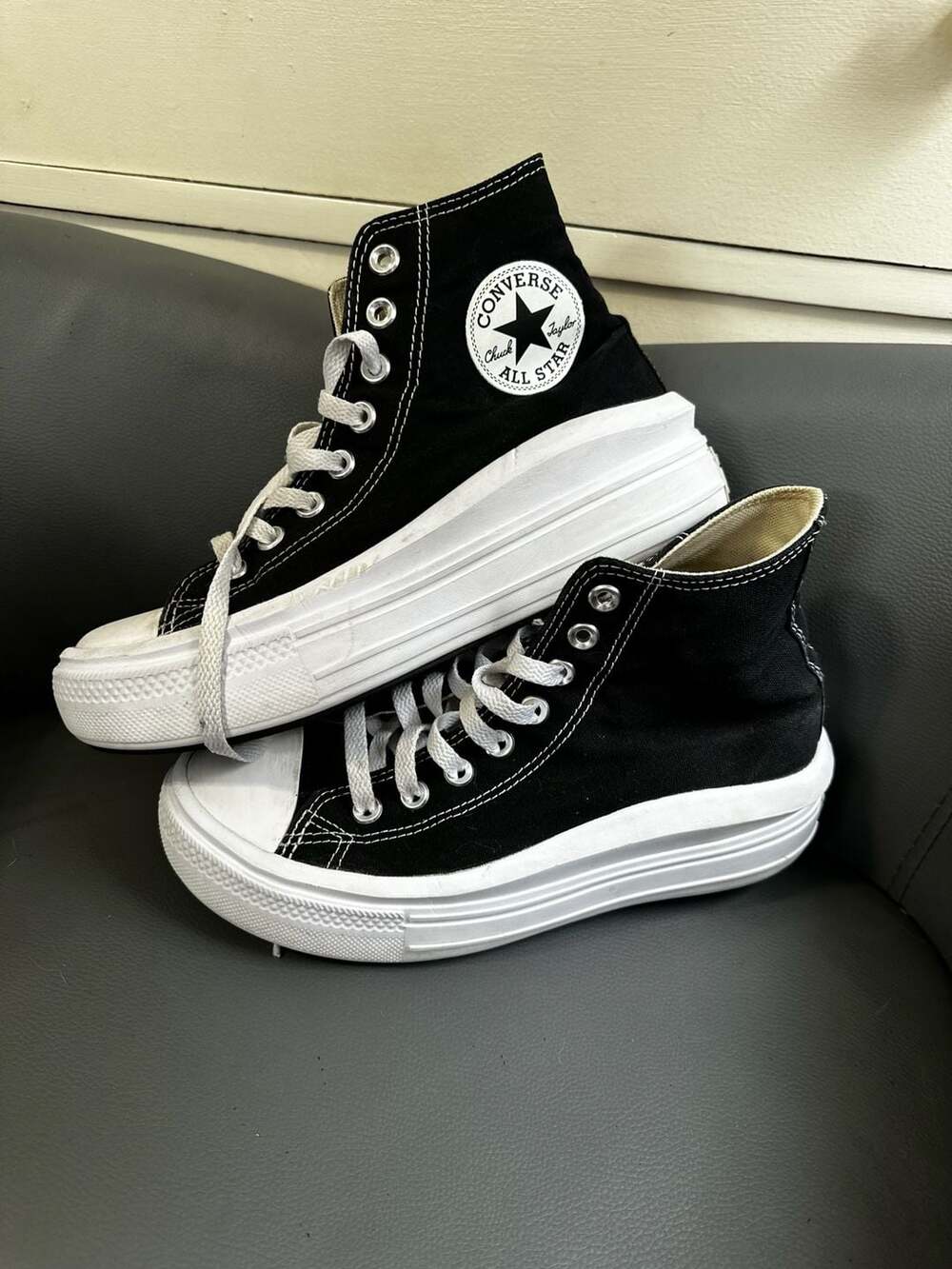 Converse Chuck Taylor All Star Move High Top Black Women's Size 7.5